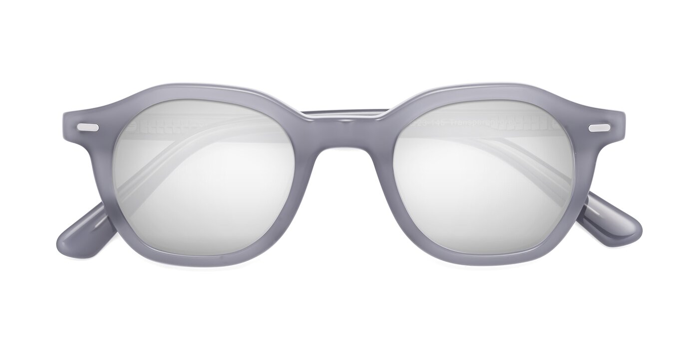 Potter - Transparent Gray Flash Mirrored Sunglasses