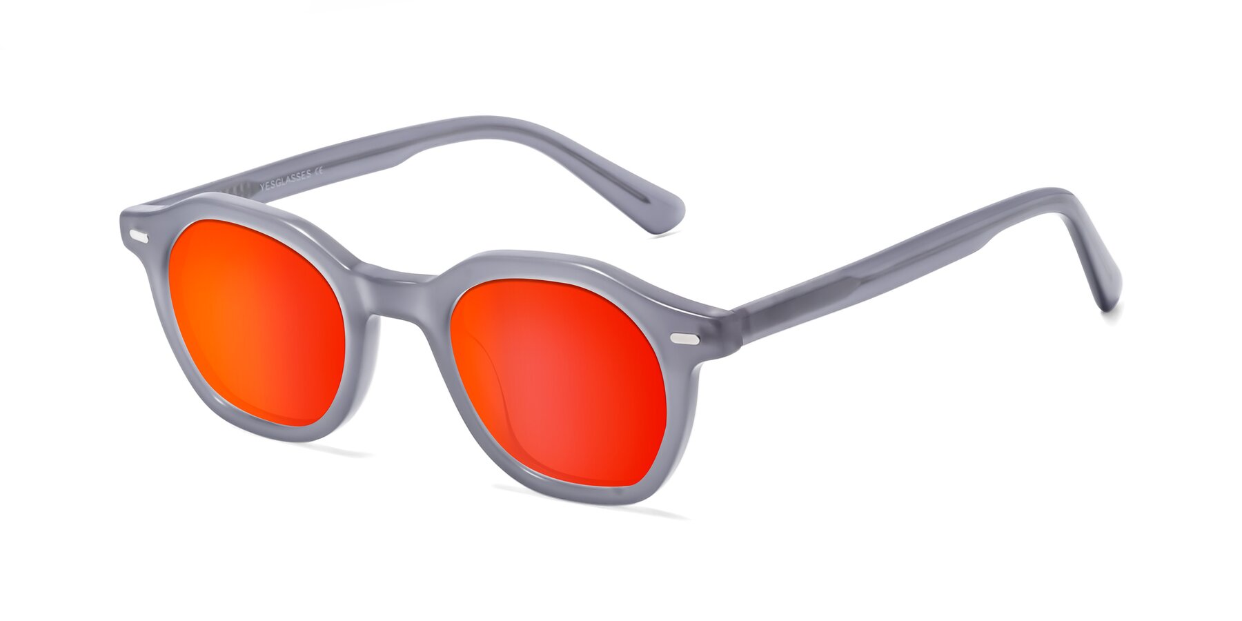 Angle of Potter in Transparent Gray with Red Gold Mirrored Lenses