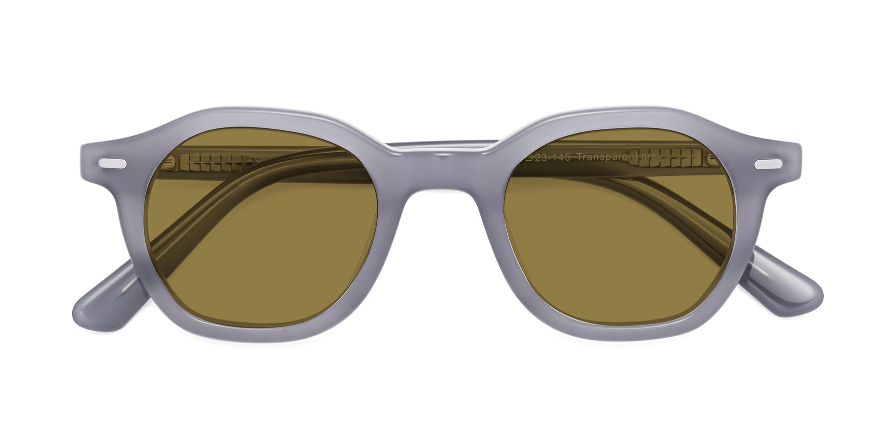 Folded Front of Potter in Transparent Gray with Brown Polarized Lenses