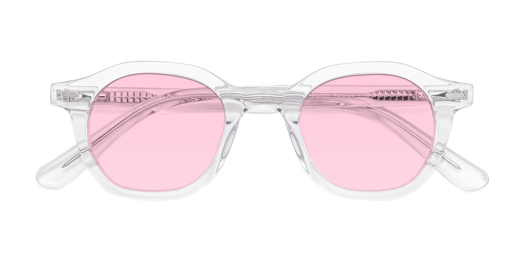 Folded Front of Potter in Clear with Light Pink Tinted Lenses