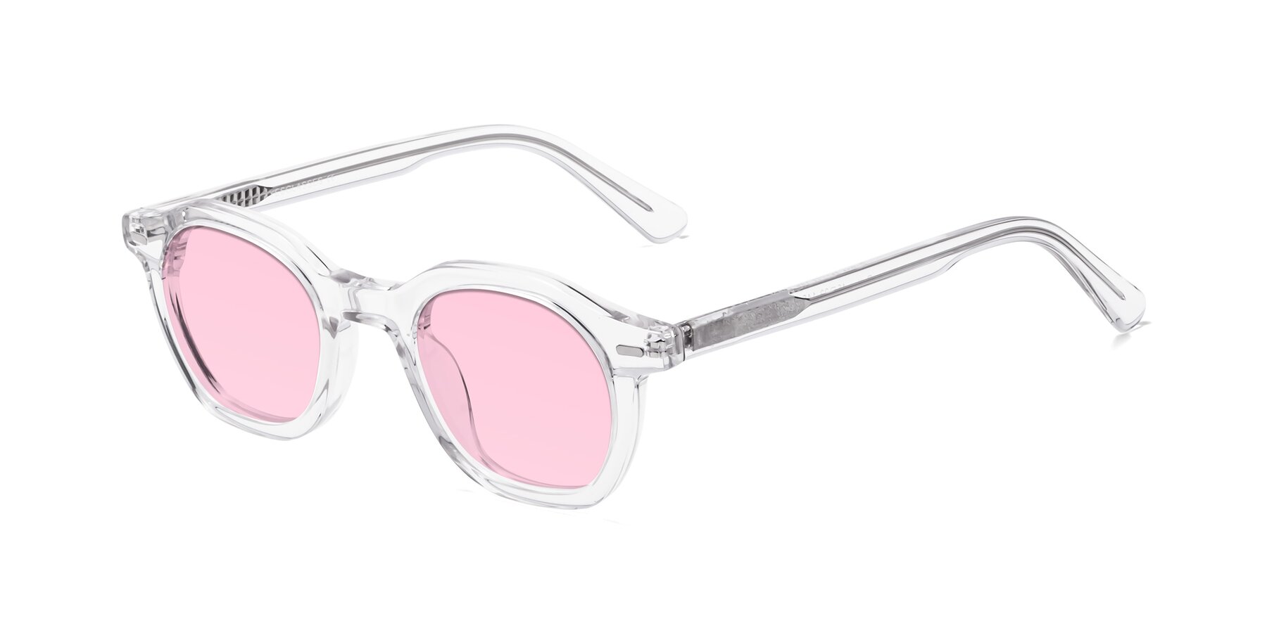 Angle of Potter in Clear with Light Pink Tinted Lenses