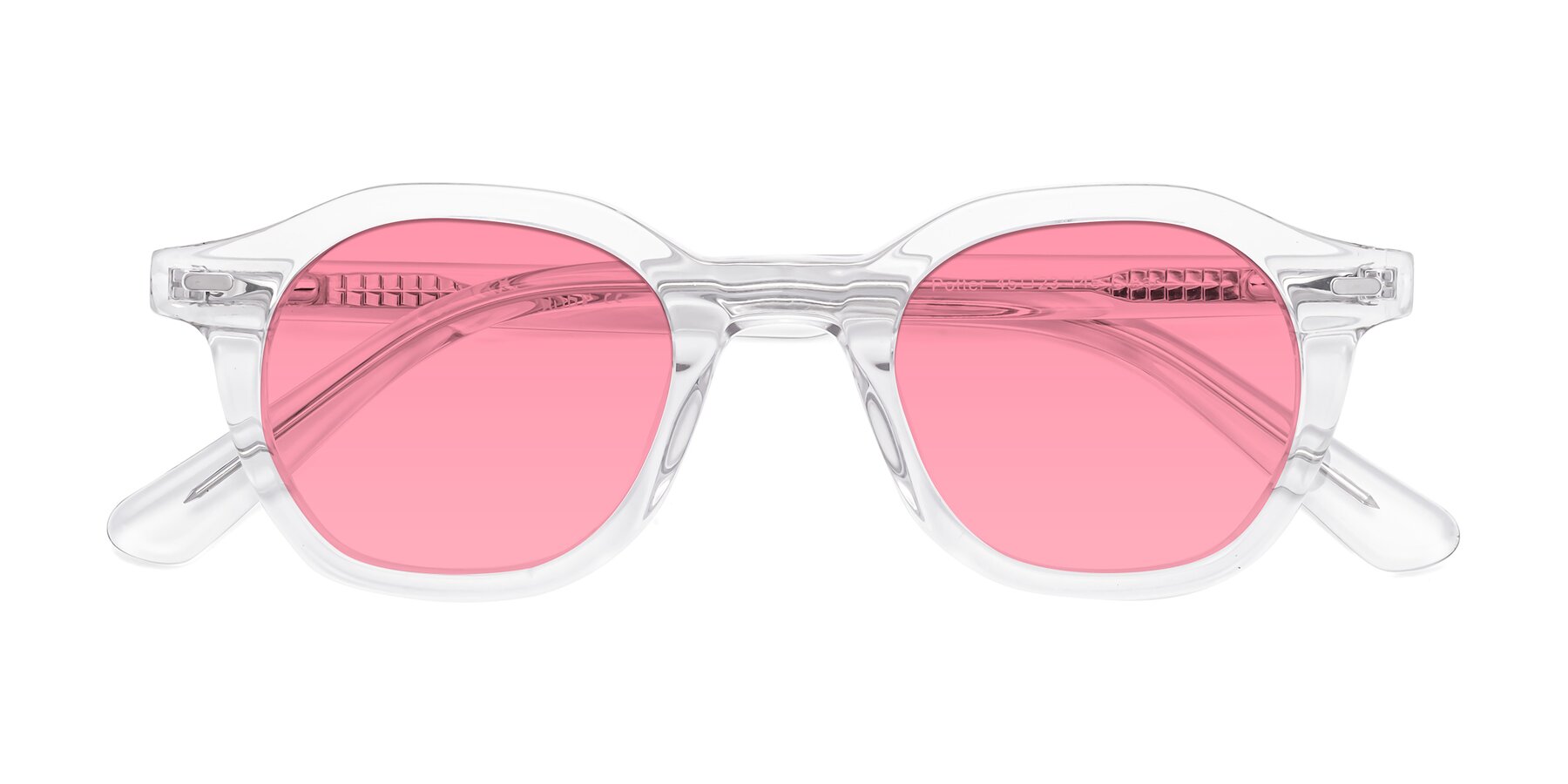 Folded Front of Potter in Clear with Pink Tinted Lenses