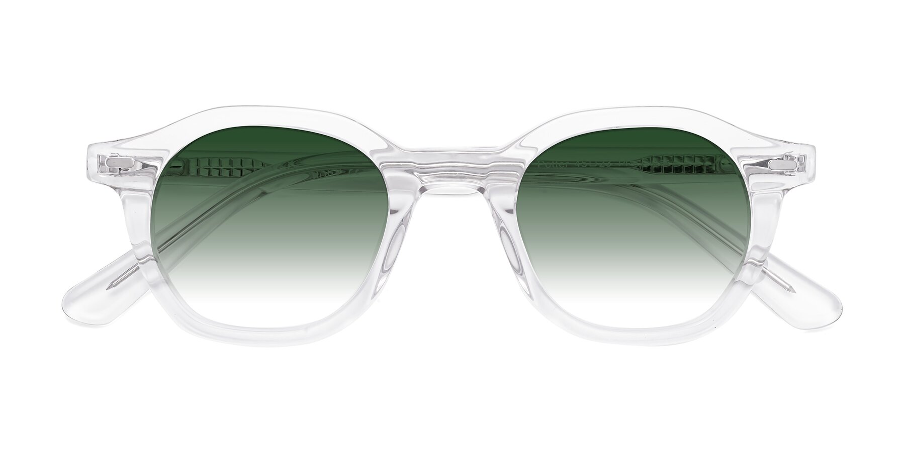 Folded Front of Potter in Clear with Green Gradient Lenses