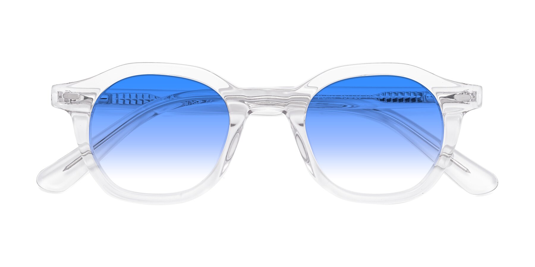 Folded Front of Potter in Clear with Blue Gradient Lenses