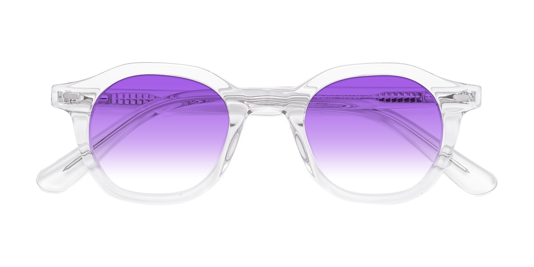 Folded Front of Potter in Clear with Purple Gradient Lenses