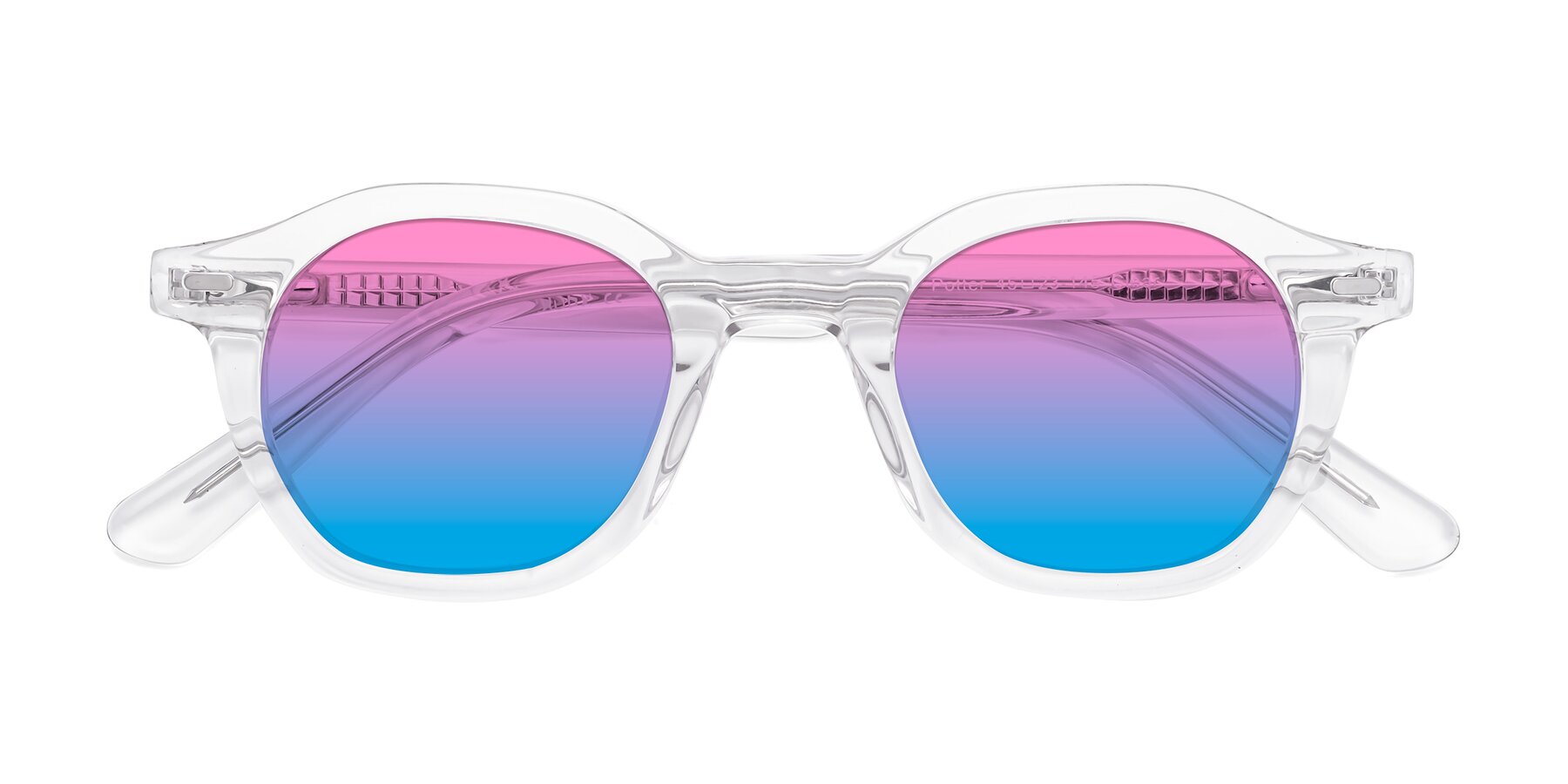 Folded Front of Potter in Clear with Pink / Blue Gradient Lenses