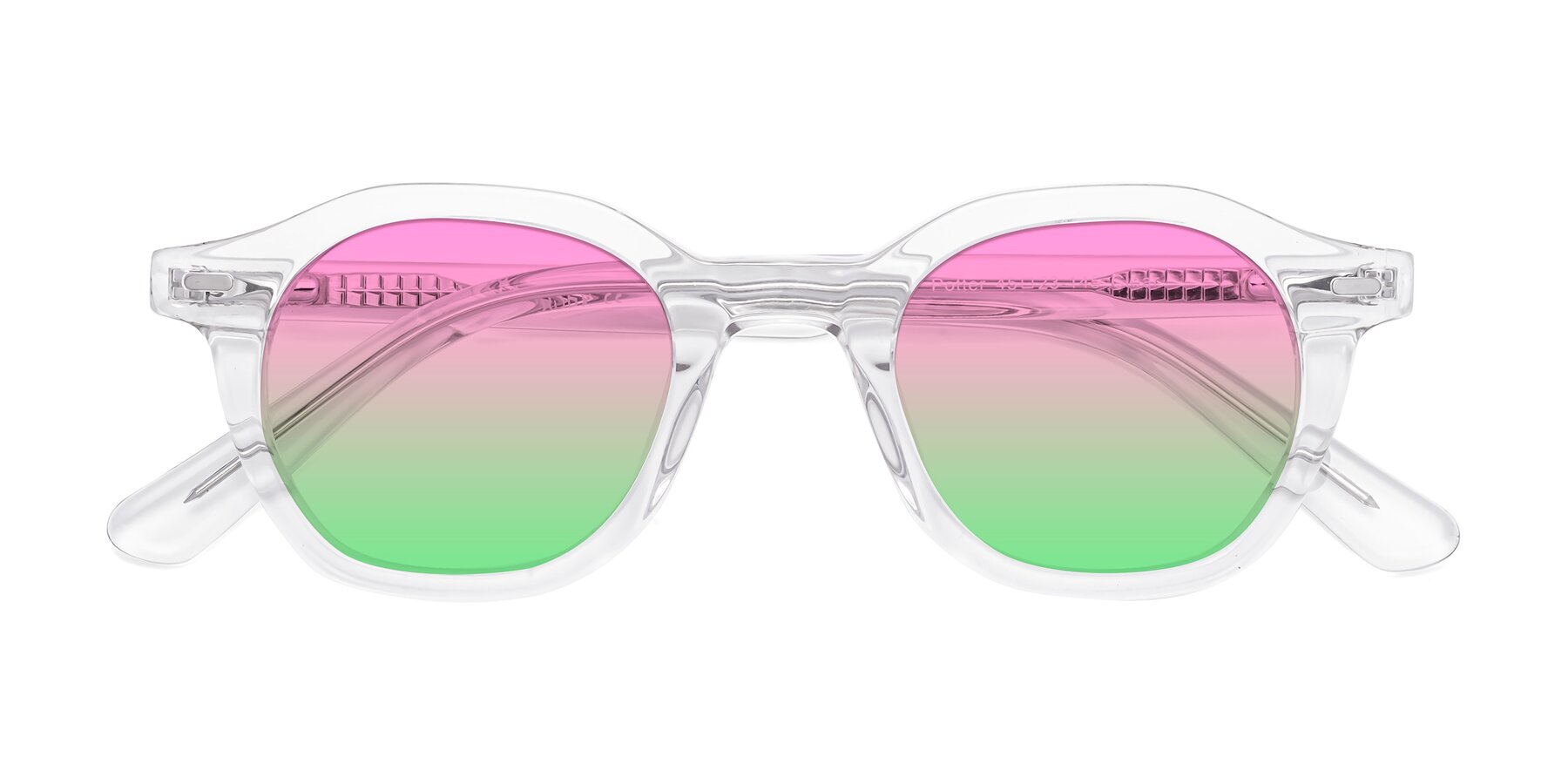 Folded Front of Potter in Clear with Pink / Green Gradient Lenses