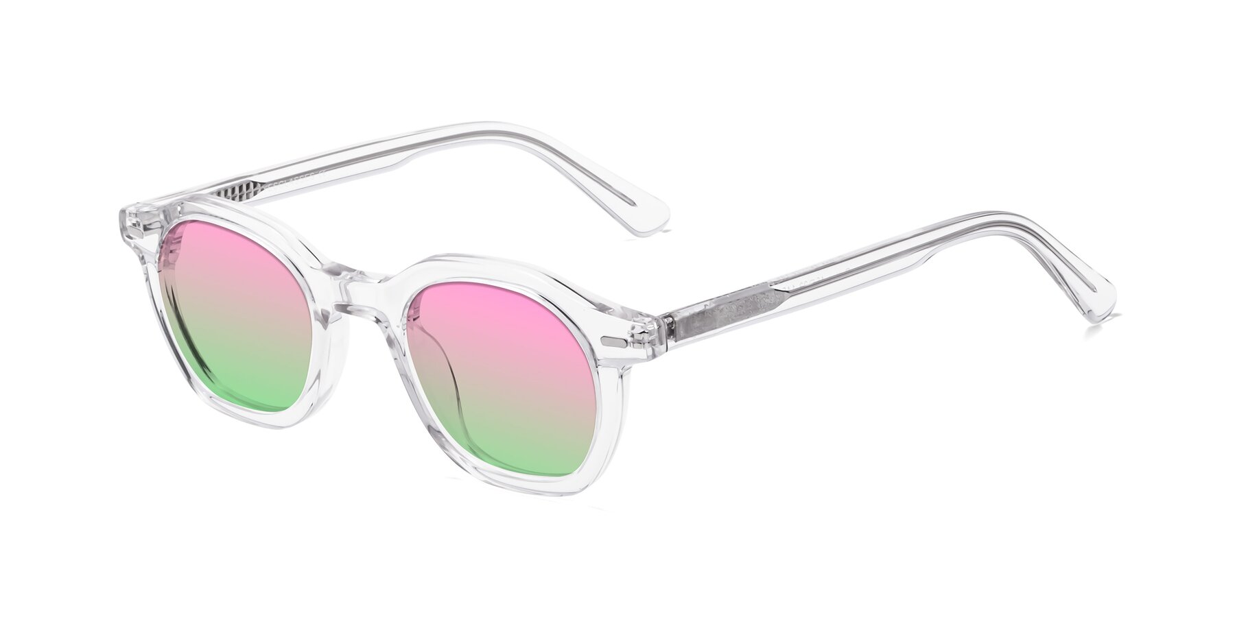 Angle of Potter in Clear with Pink / Green Gradient Lenses