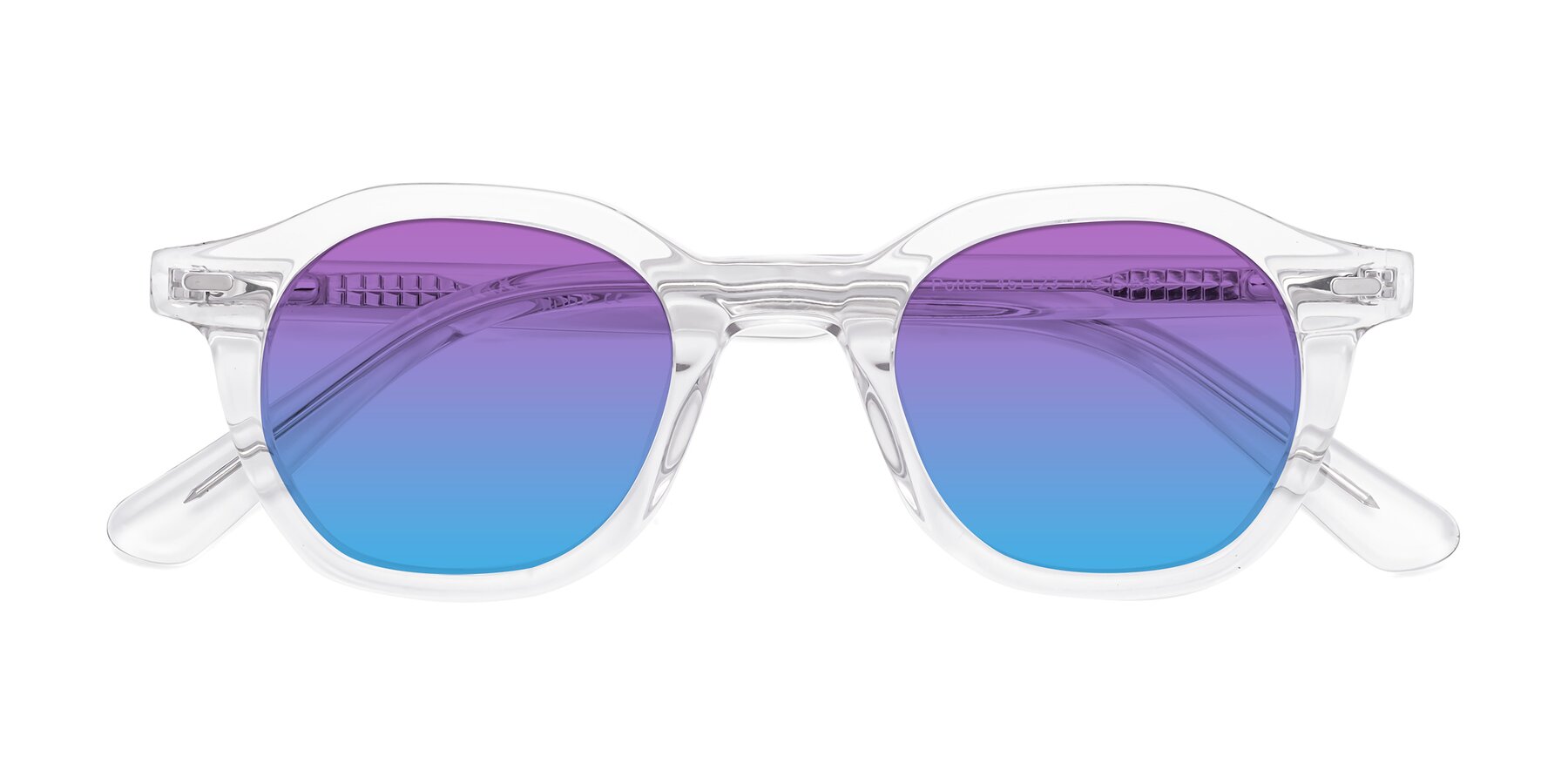 Folded Front of Potter in Clear with Purple / Blue Gradient Lenses
