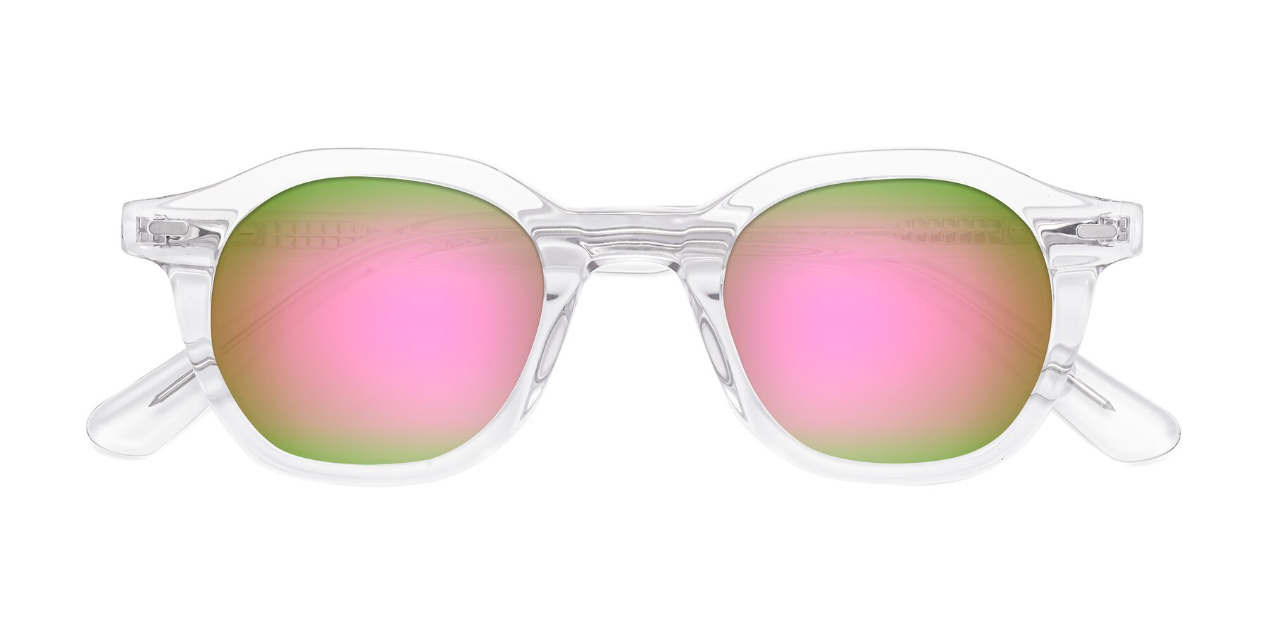 Folded Front of Potter in Clear with Pink Mirrored Lenses