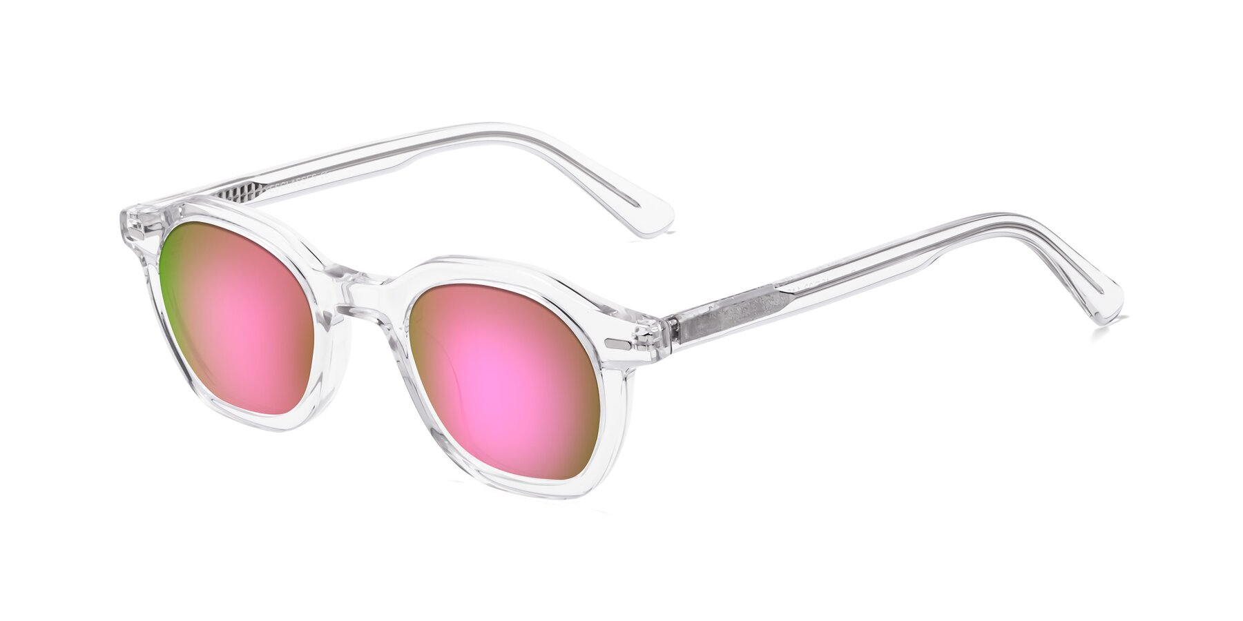 Angle of Potter in Clear with Pink Mirrored Lenses