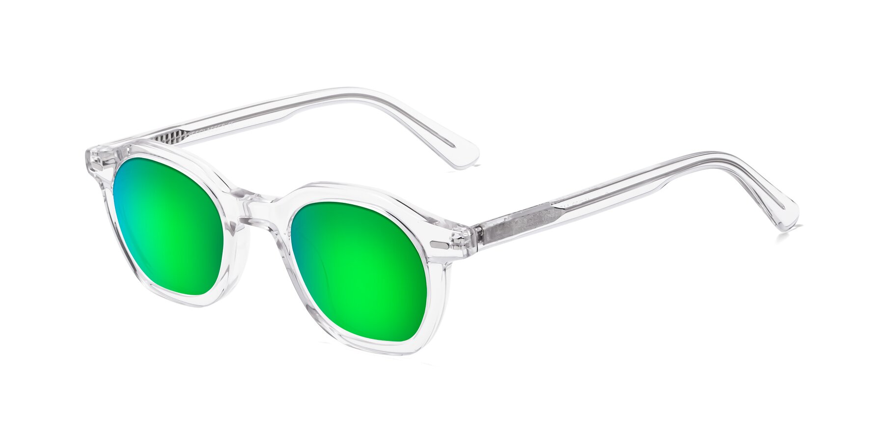Angle of Potter in Clear with Green Mirrored Lenses