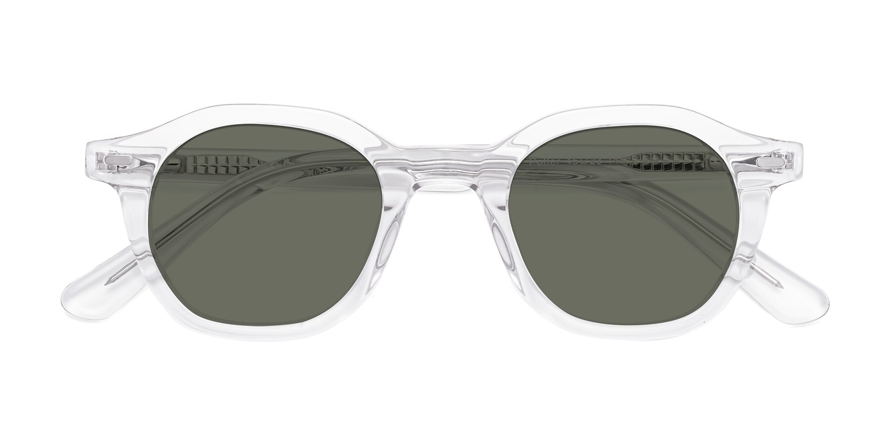 Folded Front of Potter in Clear with Gray Polarized Lenses