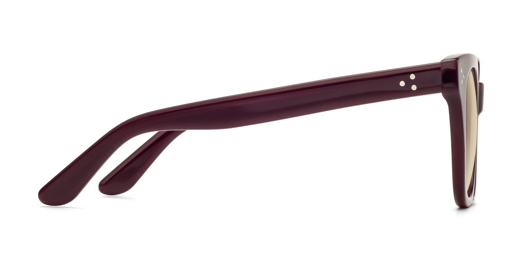 Side of Jackman in Wine with Light Brown Tinted Lenses
