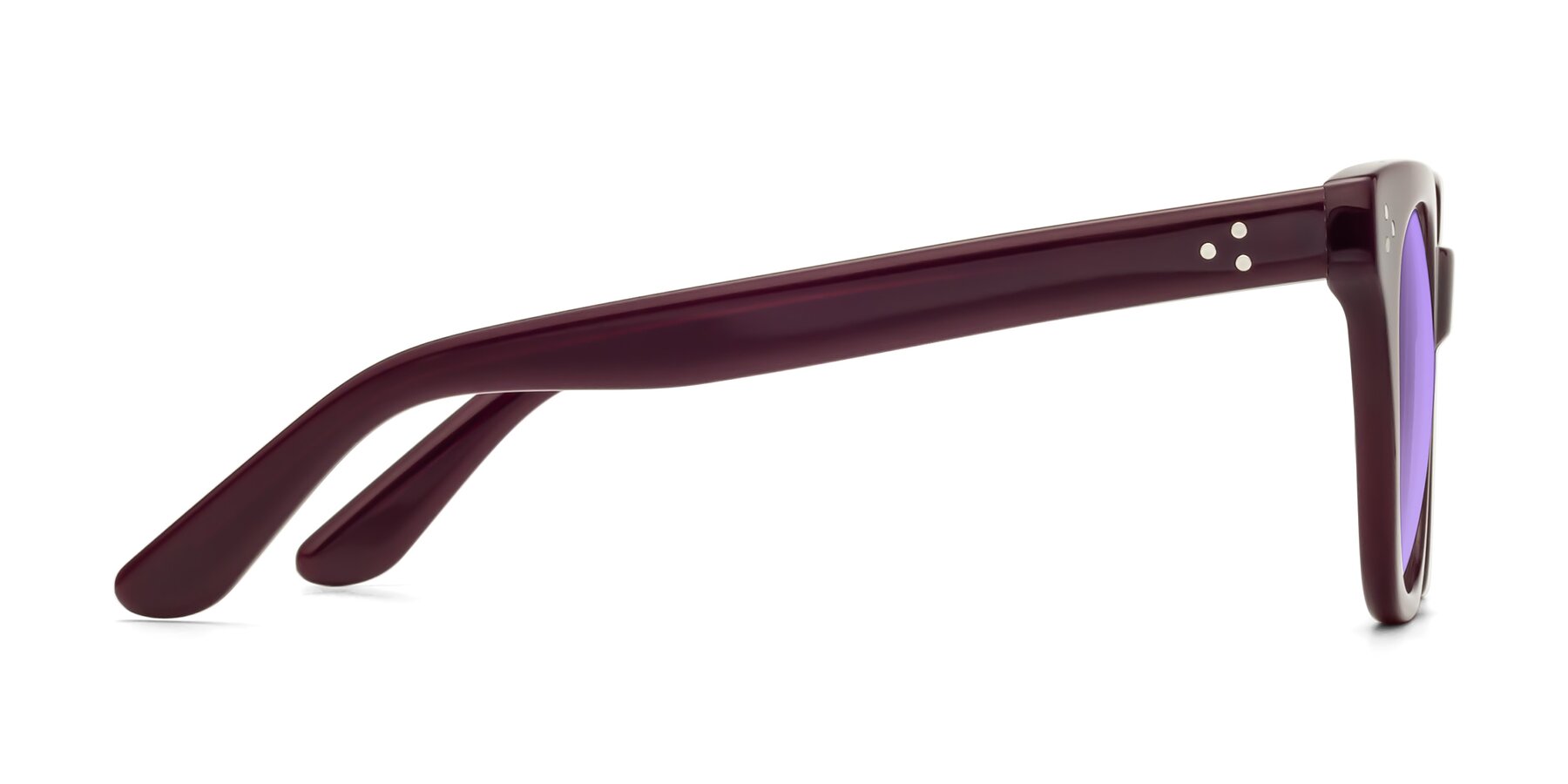 Side of Jackman in Wine with Medium Purple Tinted Lenses
