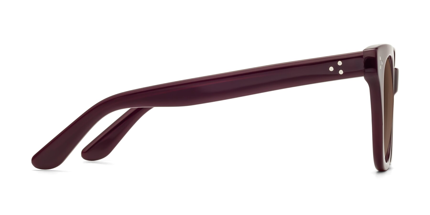 Side of Jackman in Wine with Brown Tinted Lenses