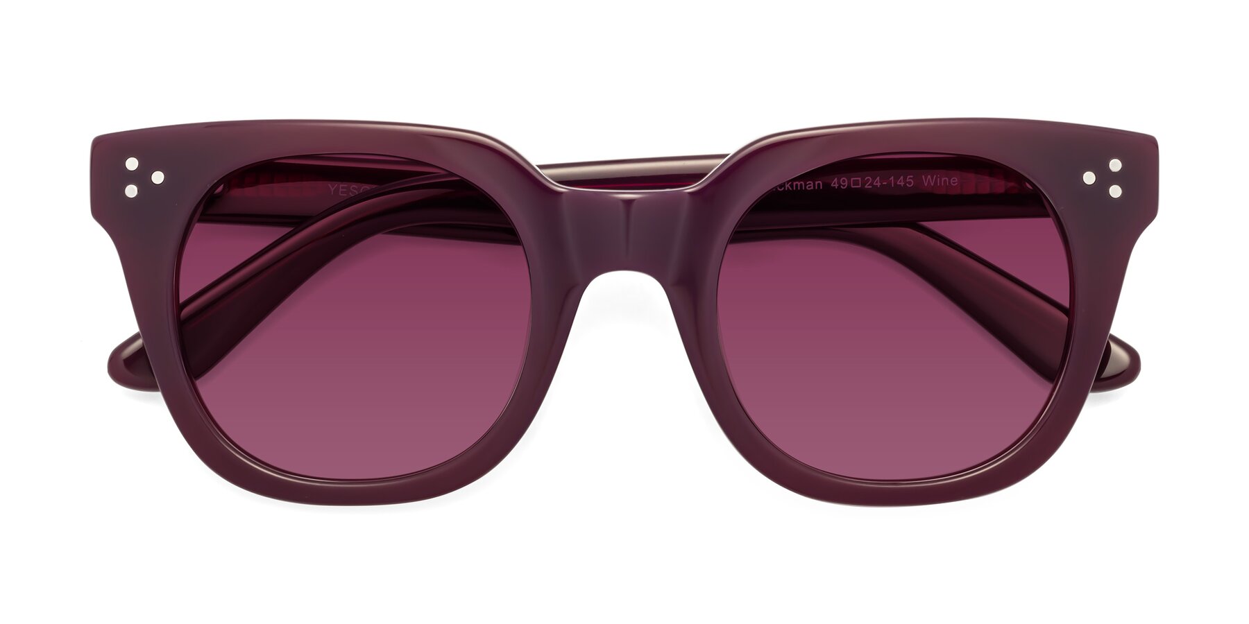 Folded Front of Jackman in Wine with Wine Tinted Lenses