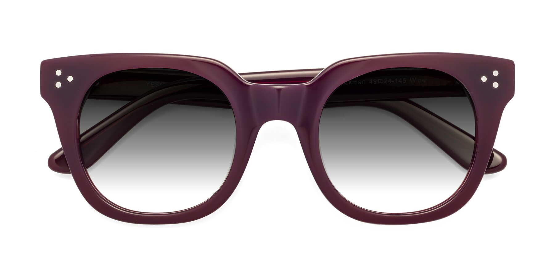 Folded Front of Jackman in Wine with Gray Gradient Lenses