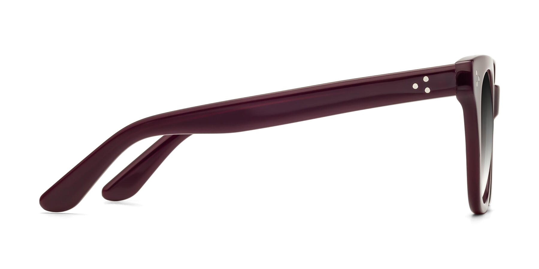 Side of Jackman in Wine with Gray Gradient Lenses