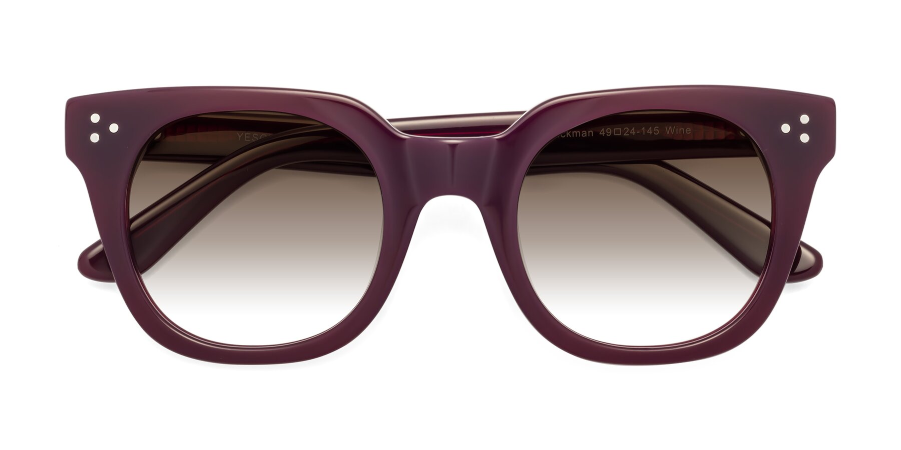 Folded Front of Jackman in Wine with Brown Gradient Lenses