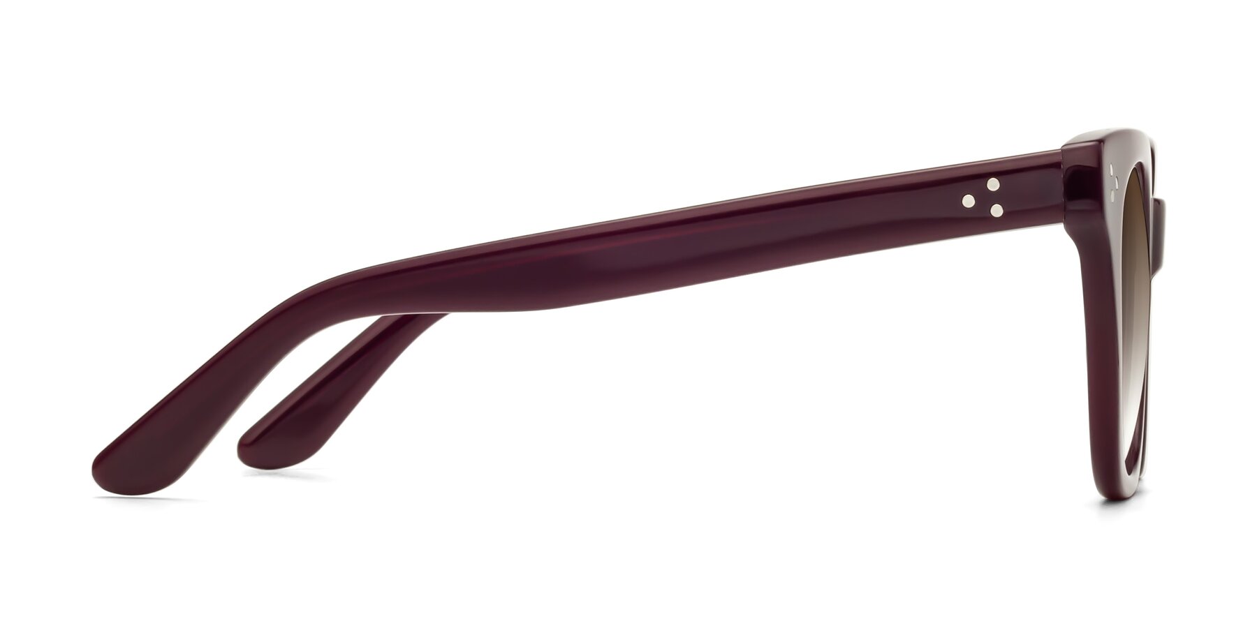 Side of Jackman in Wine with Brown Gradient Lenses