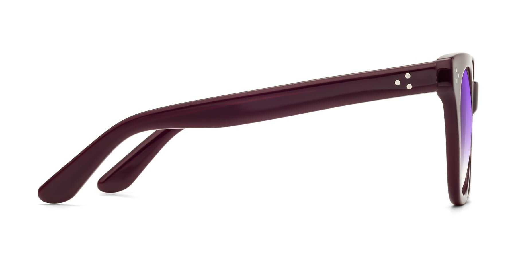 Side of Jackman in Wine with Purple Gradient Lenses