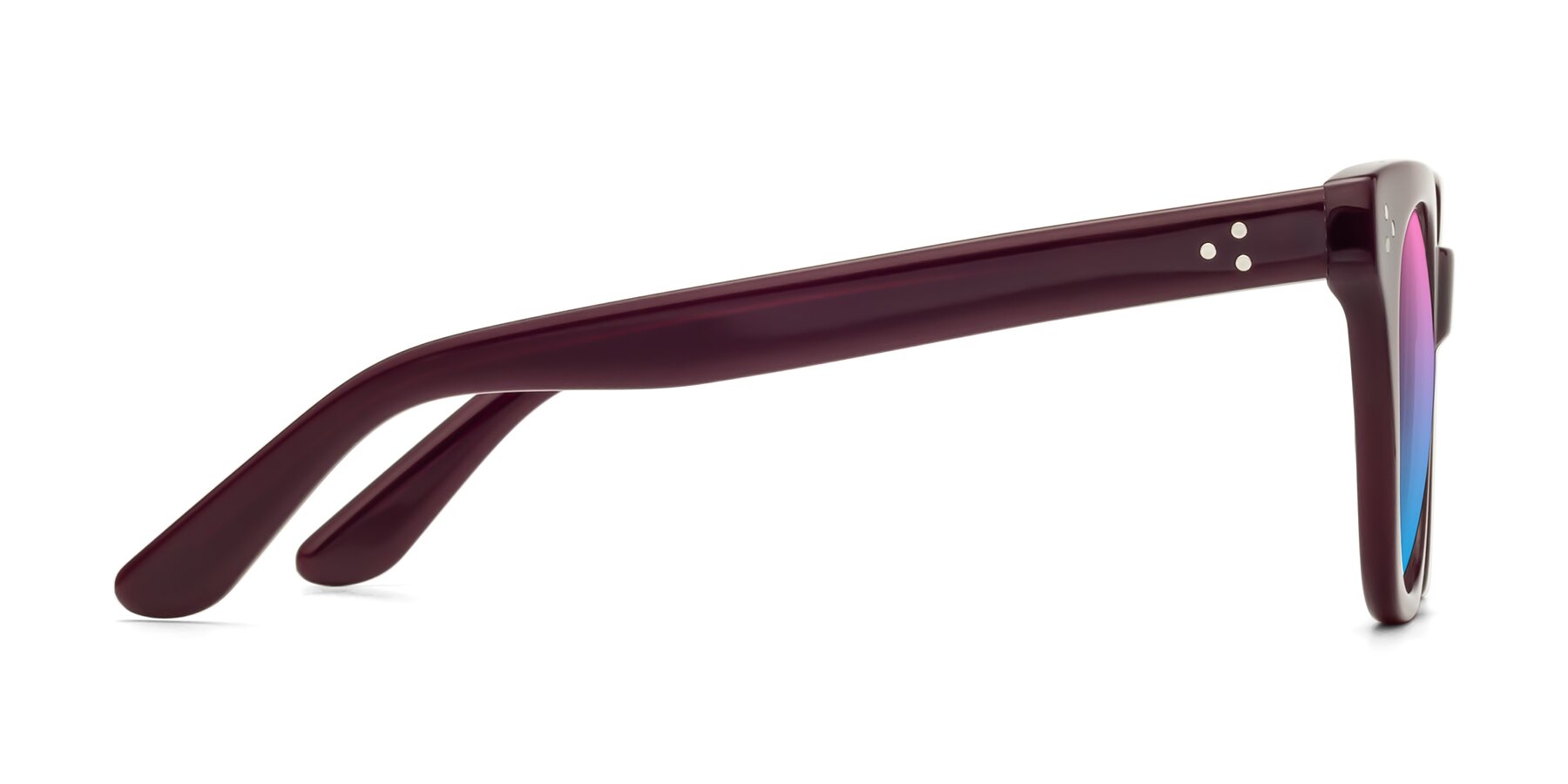Side of Jackman in Wine with Pink / Blue Gradient Lenses