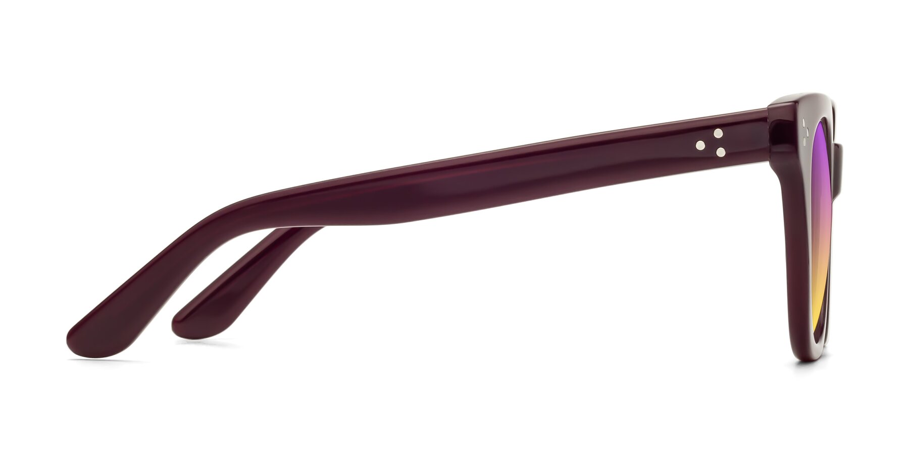 Side of Jackman in Wine with Purple / Yellow Gradient Lenses