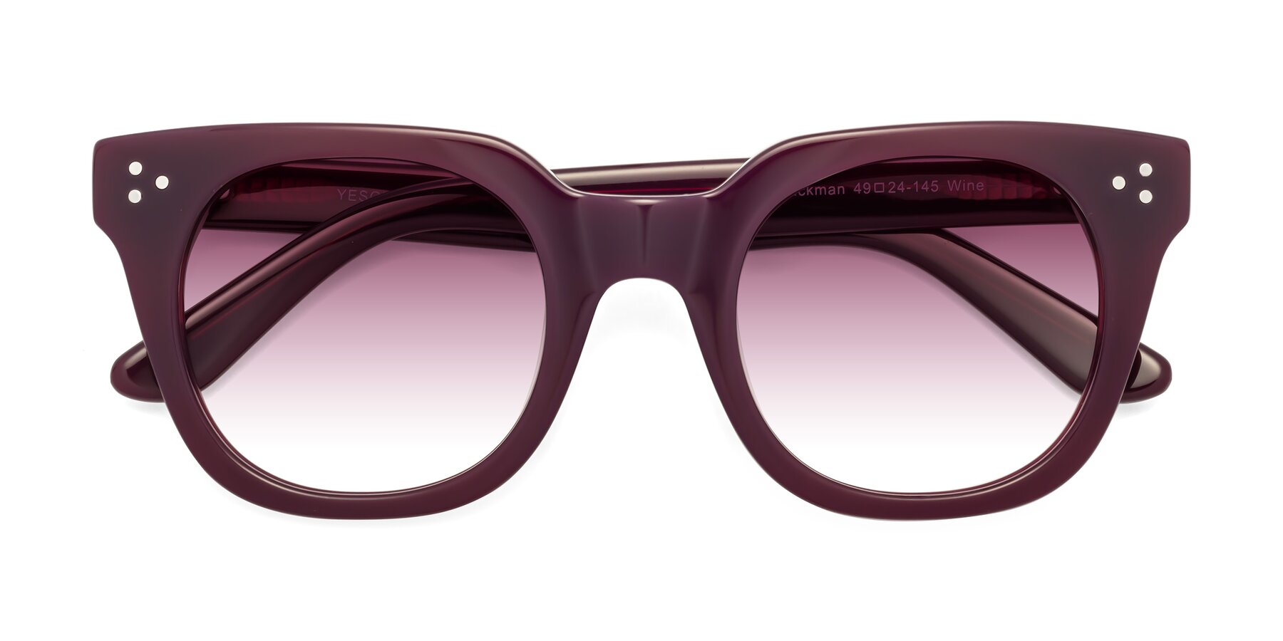 Folded Front of Jackman in Wine with Wine Gradient Lenses