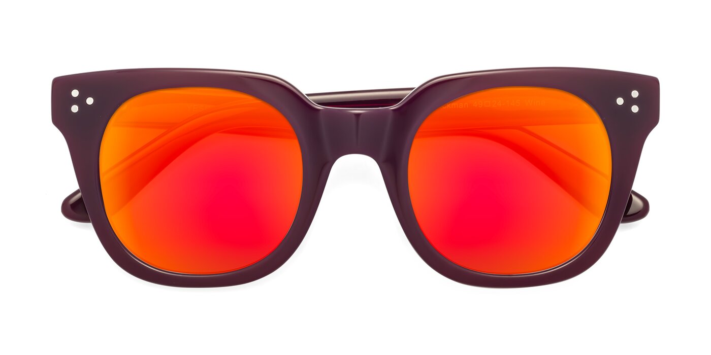 Jackman - Wine Flash Mirrored Sunglasses