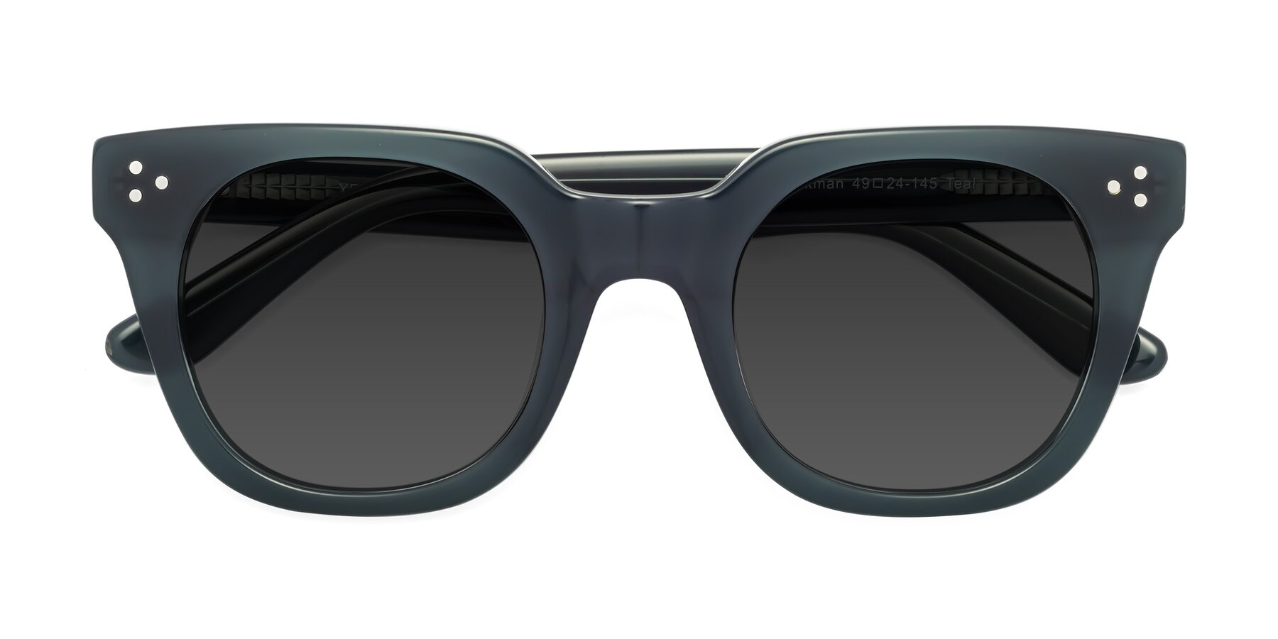 Folded Front of Jackman in Teal with Gray Tinted Lenses