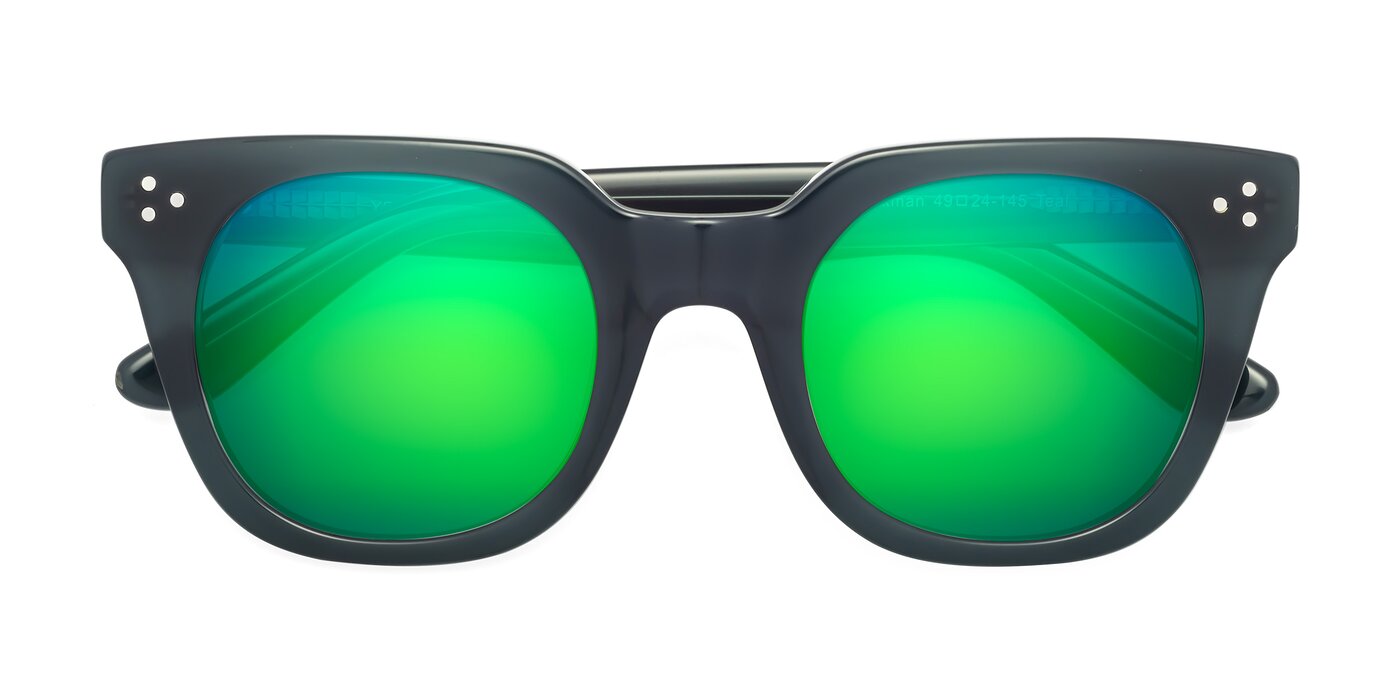 Jackman - Teal Flash Mirrored Sunglasses