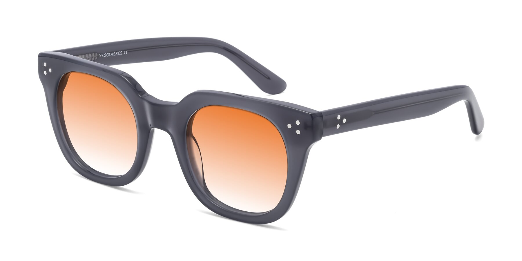 Angle of Jackman in Transparent Gray with Orange Gradient Lenses
