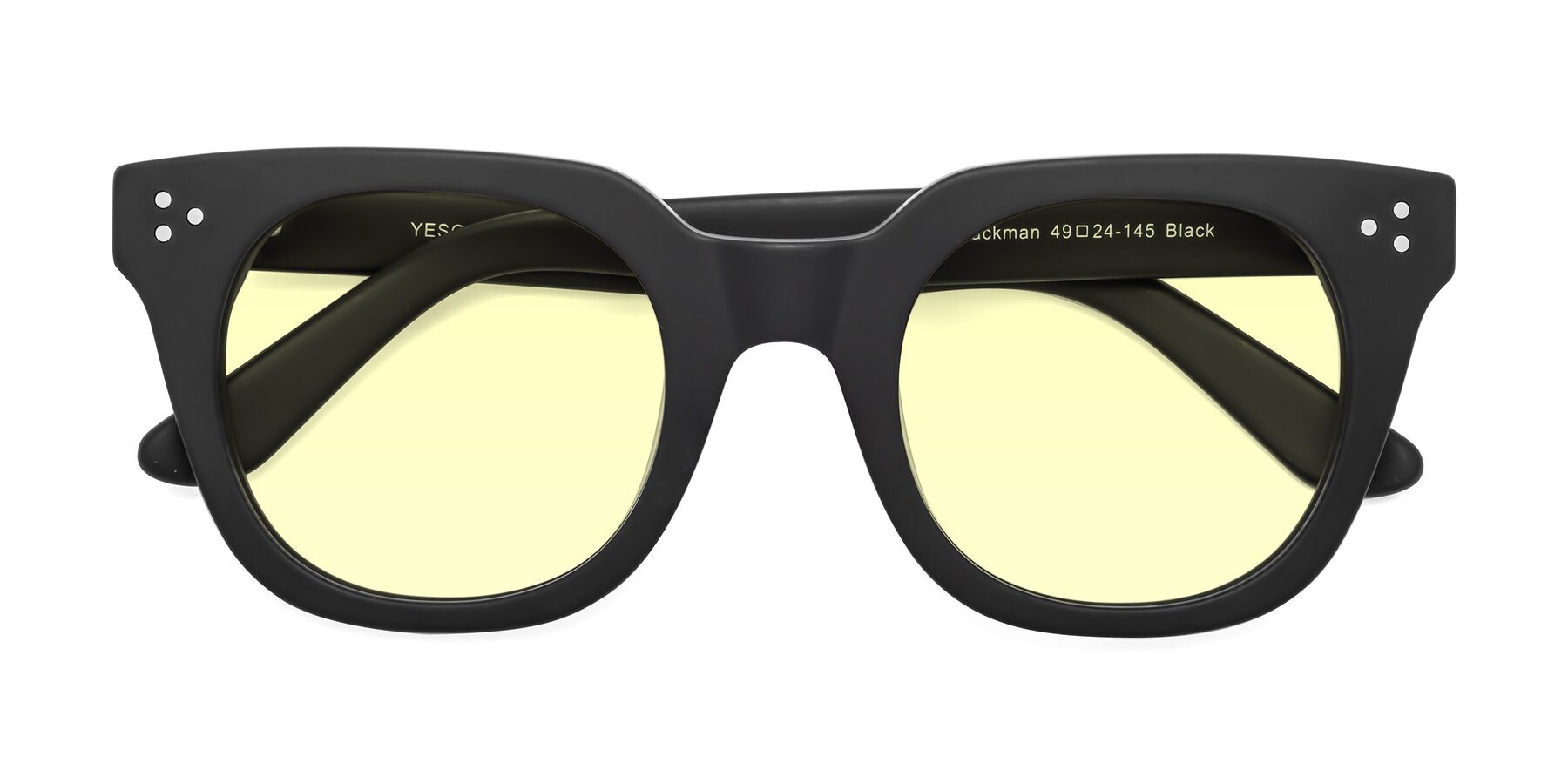 Folded Front of Jackman in Black with Light Yellow Tinted Lenses
