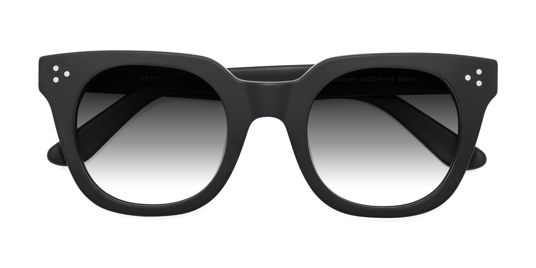 Folded Front of Jackman in Black with Gray Gradient Lenses