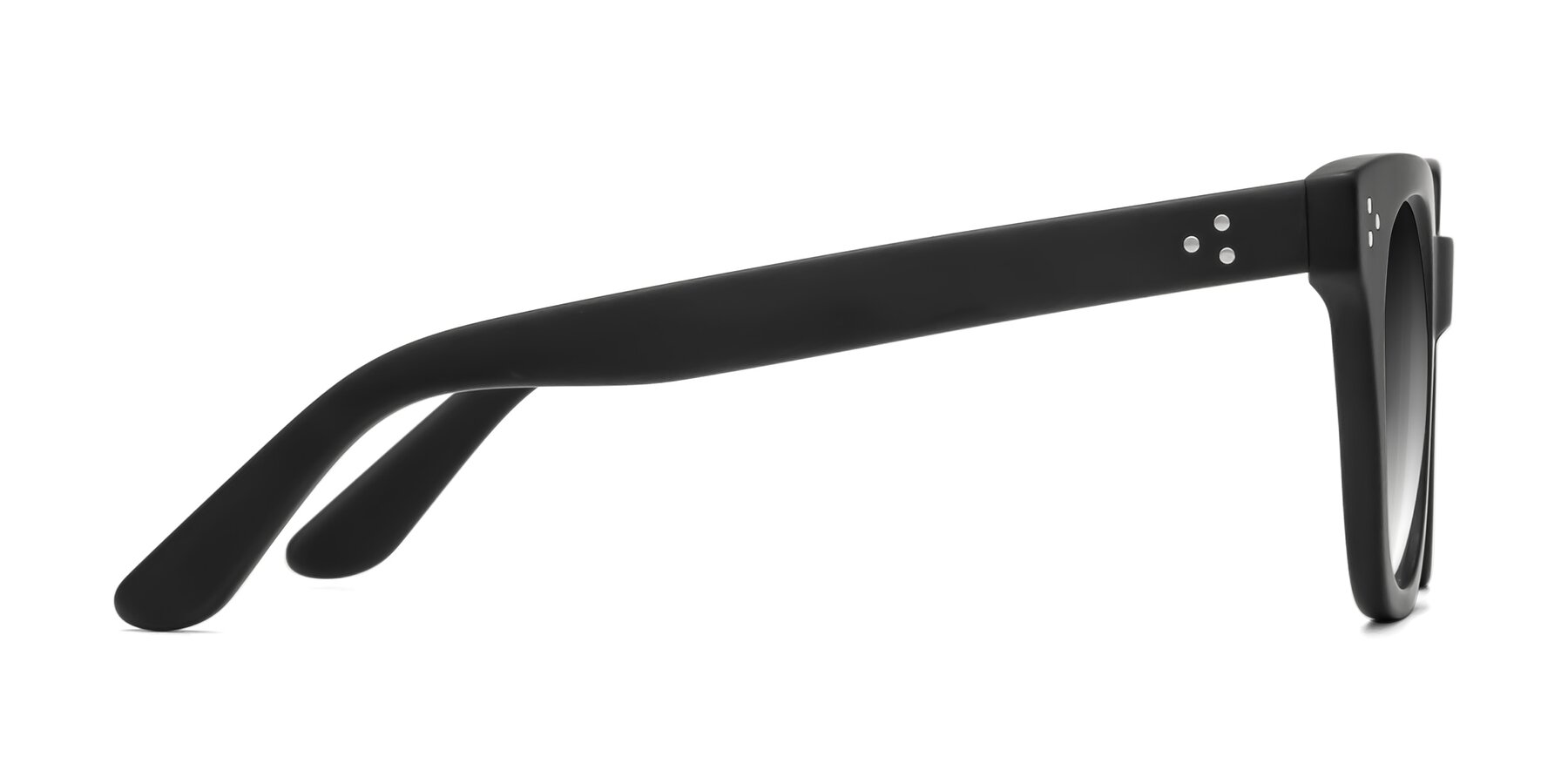 Side of Jackman in Black with Gray Gradient Lenses