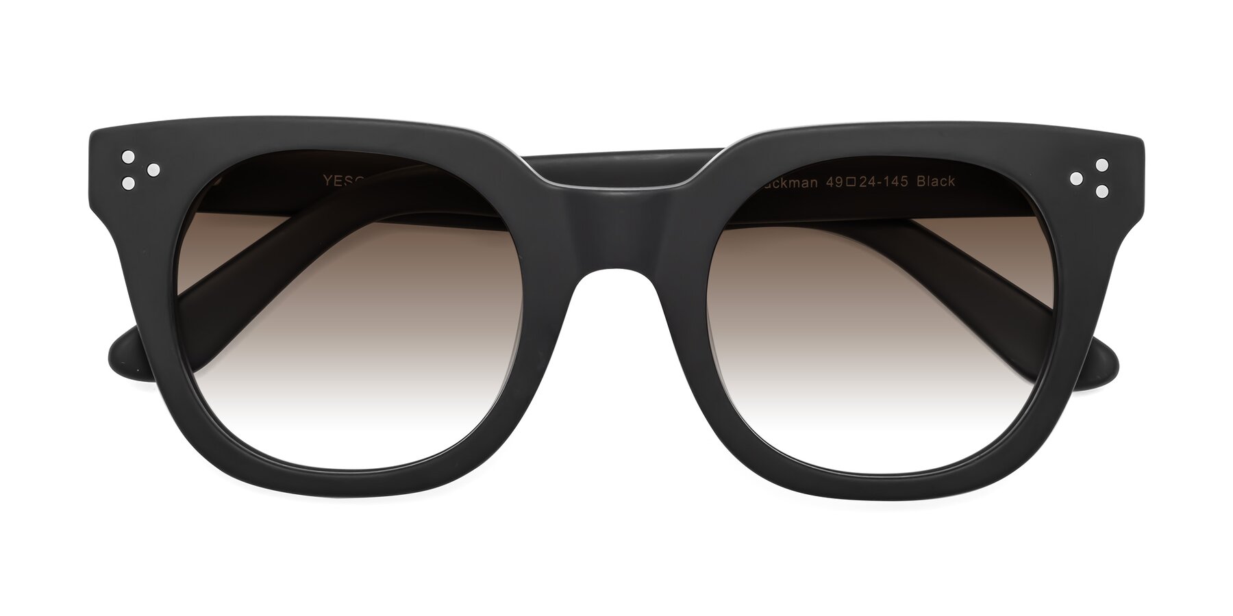 Folded Front of Jackman in Black with Brown Gradient Lenses