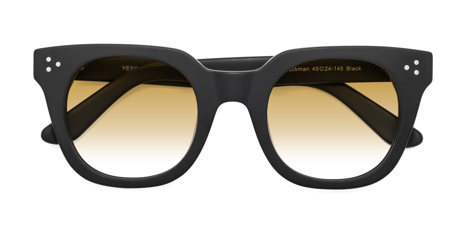Folded Front of Jackman in Black with Champagne Gradient Lenses
