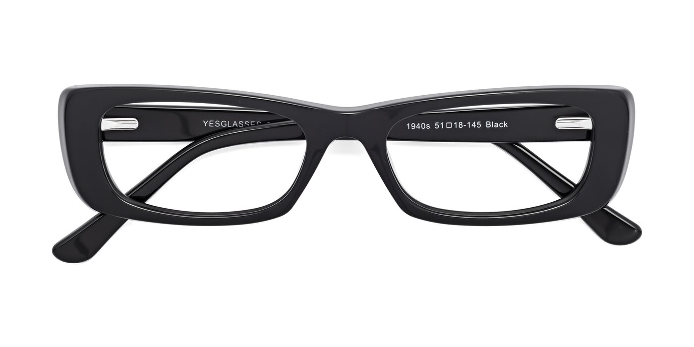 1940s - Black Reading Glasses