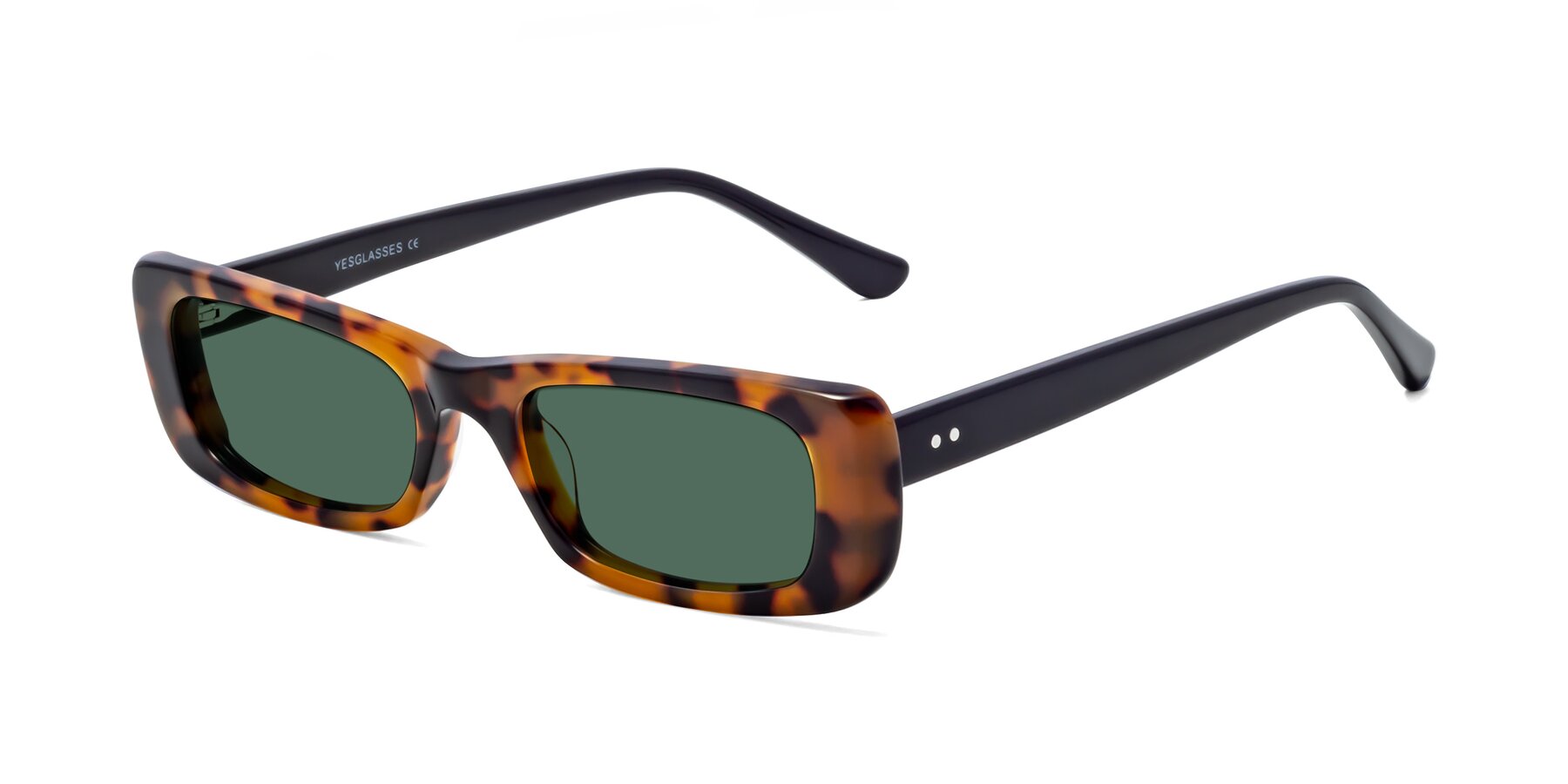 Angle of 1940s in Tortoise with Green Polarized Lenses