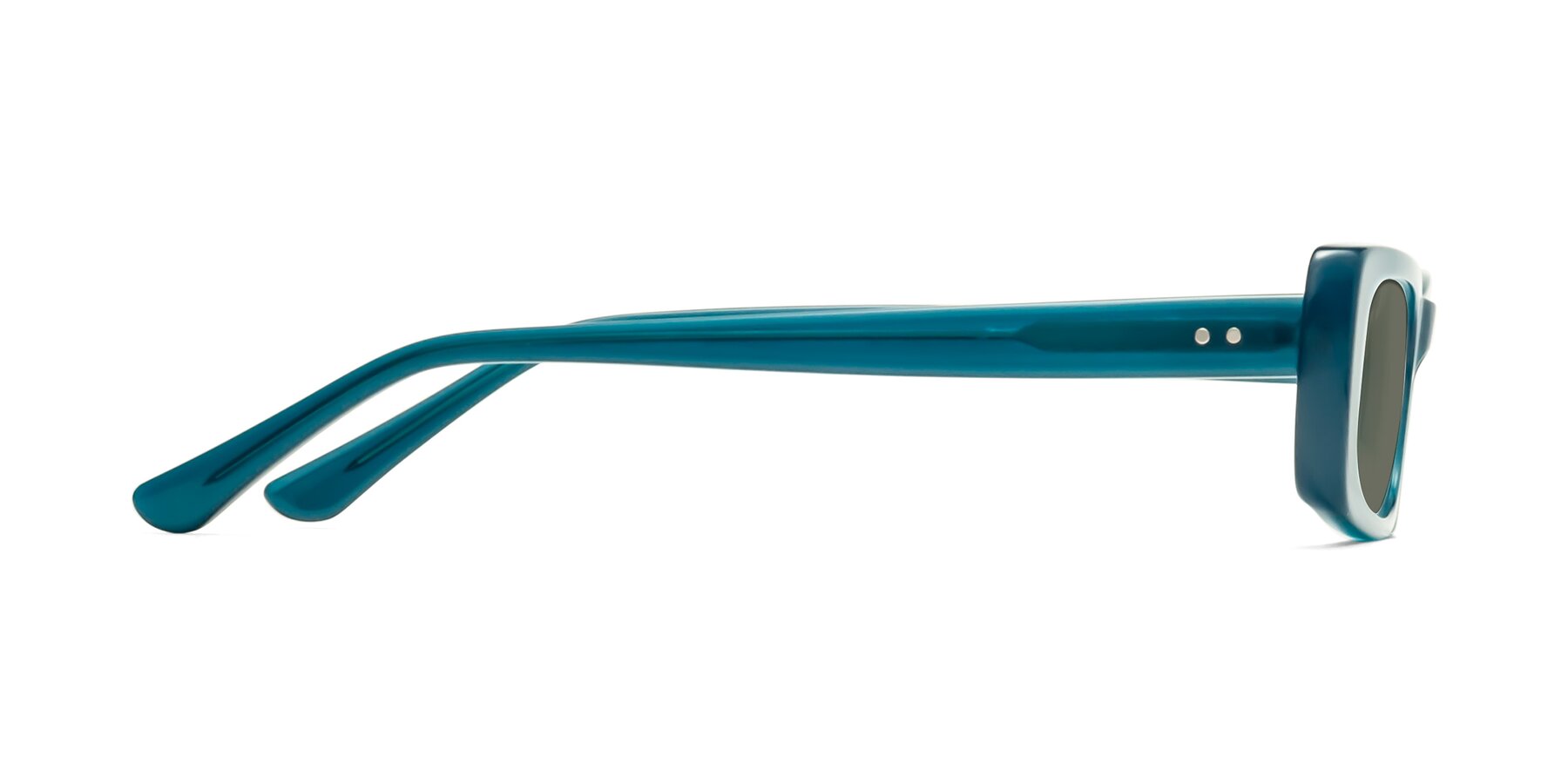 Side of 1940s in Teal with Gray Polarized Lenses