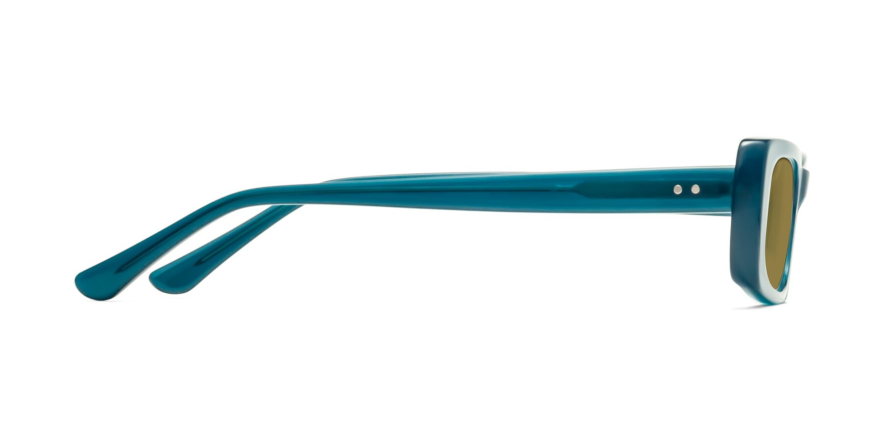 Side of 1940s in Teal with Brown Polarized Lenses
