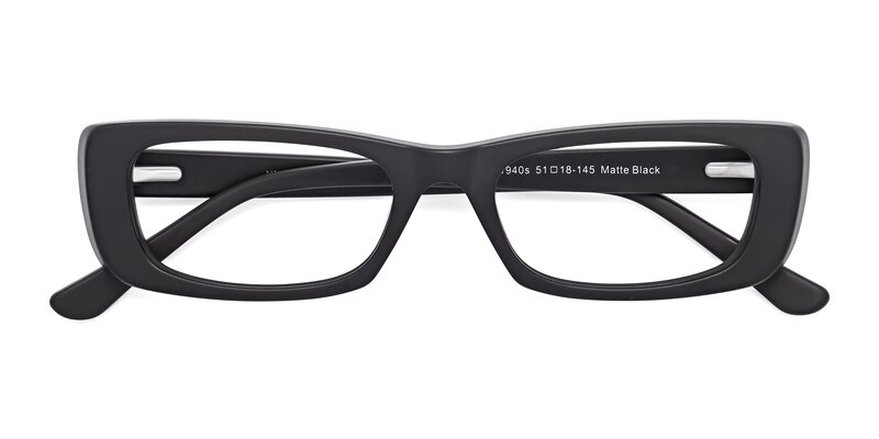 1940s - Matte Black Eyeglasses