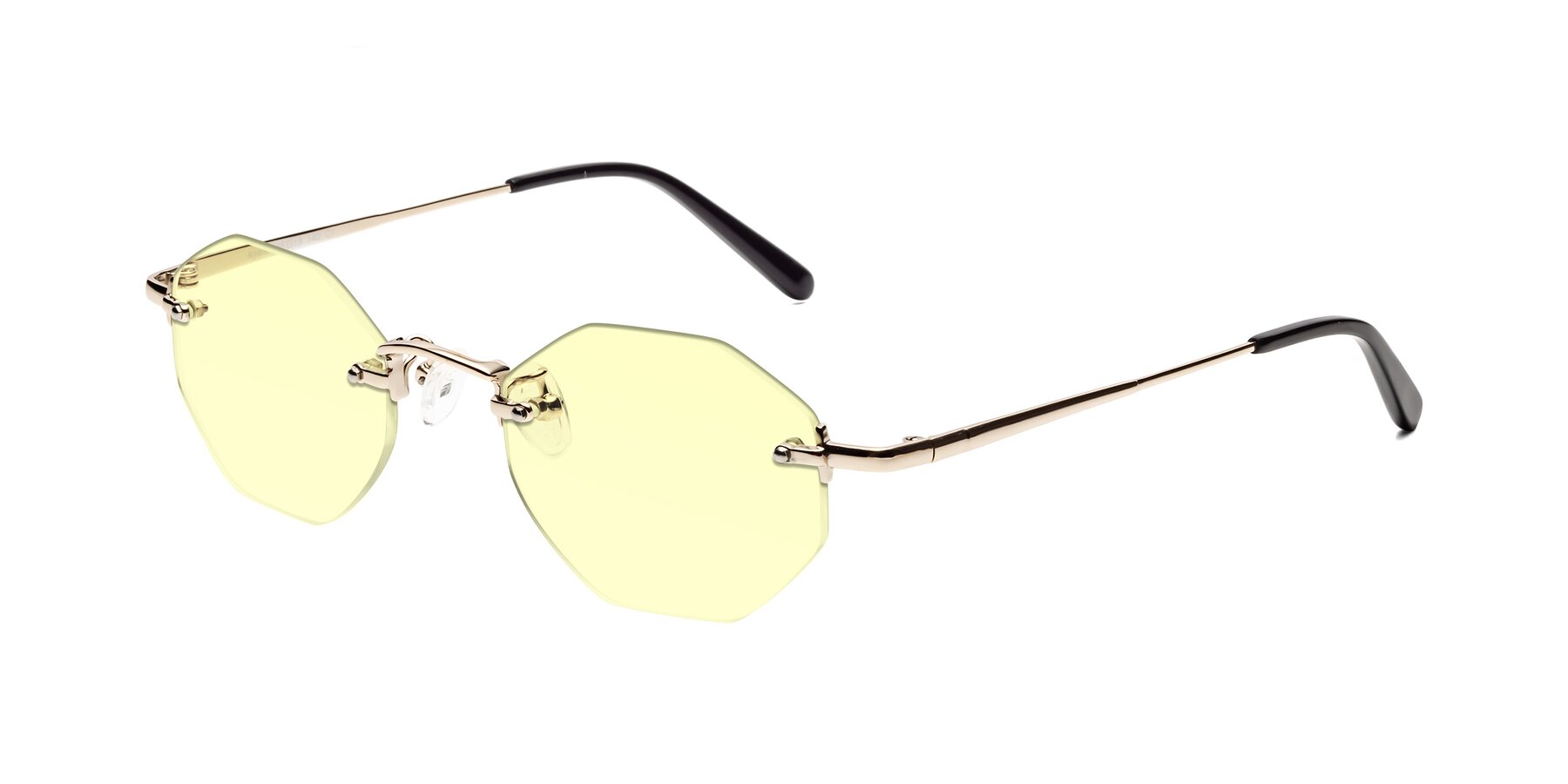 Angle of Ayele in Light Gold with Light Yellow Tinted Lenses