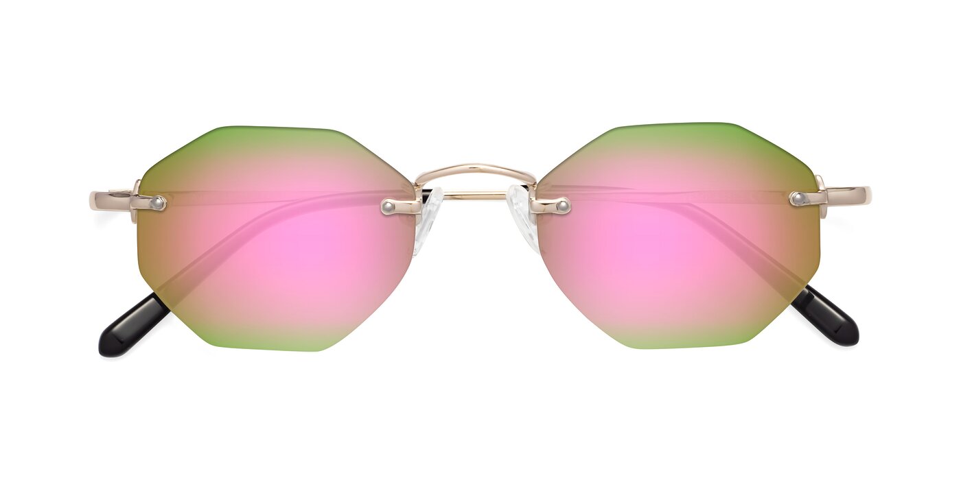 Ayele - Light Gold Flash Mirrored Sunglasses