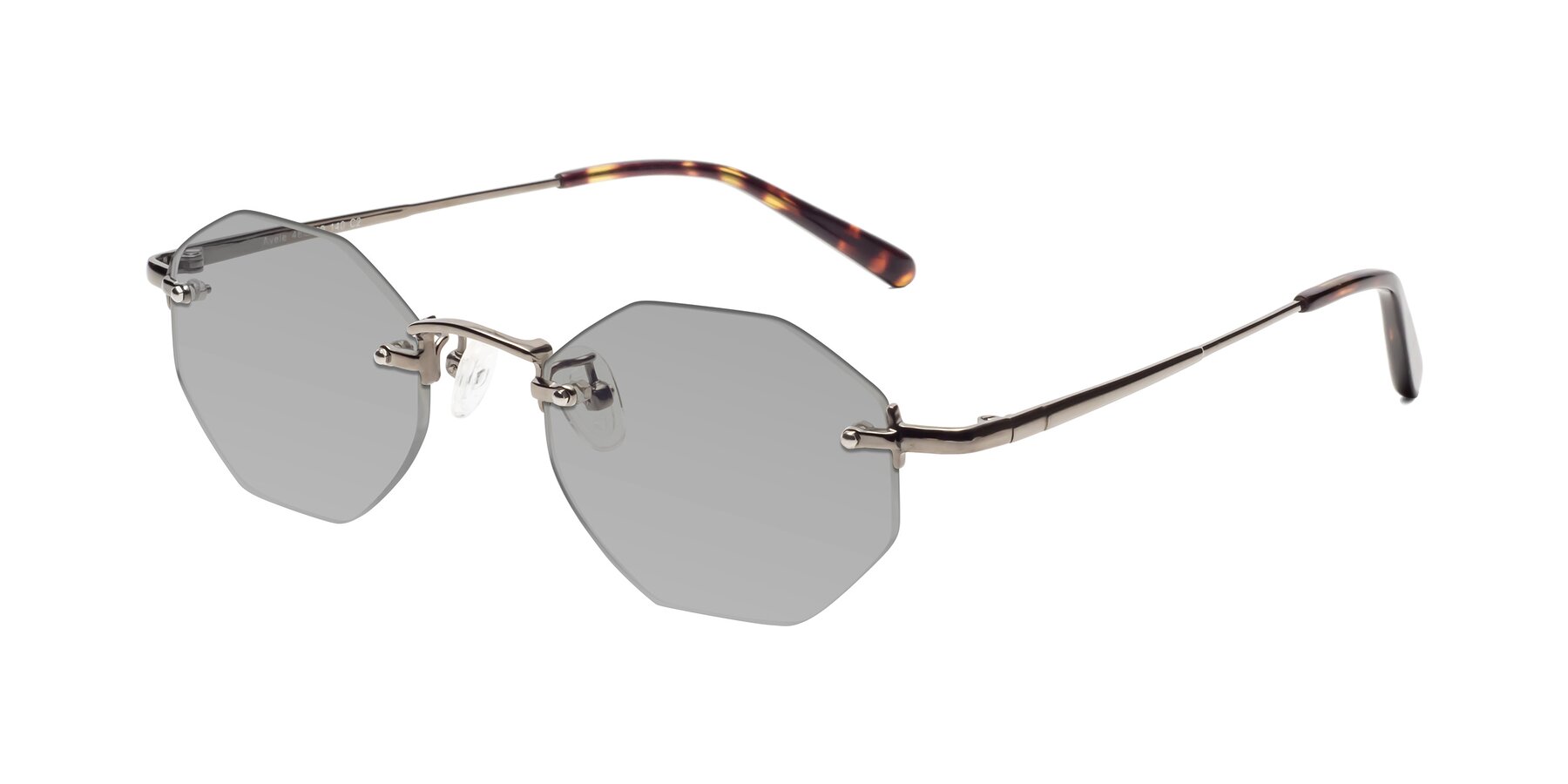 Angle of Ayele in Gunmetal with Light Gray Tinted Lenses