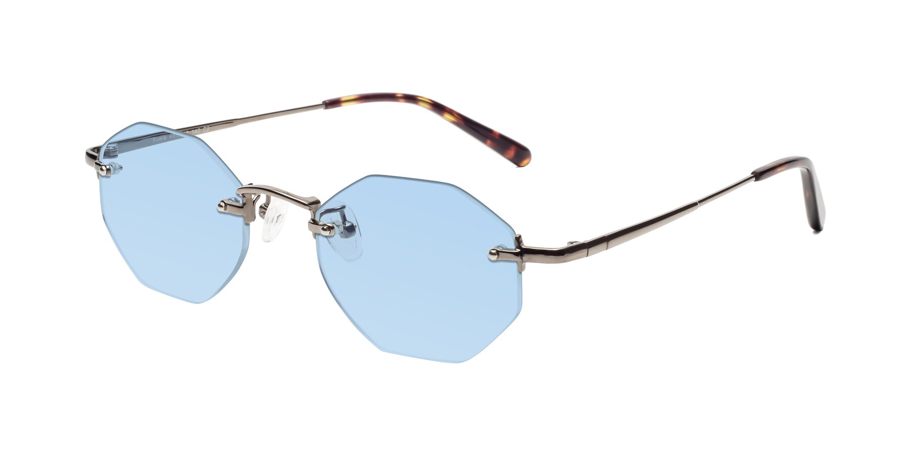 Angle of Ayele in Gunmetal with Light Blue Tinted Lenses