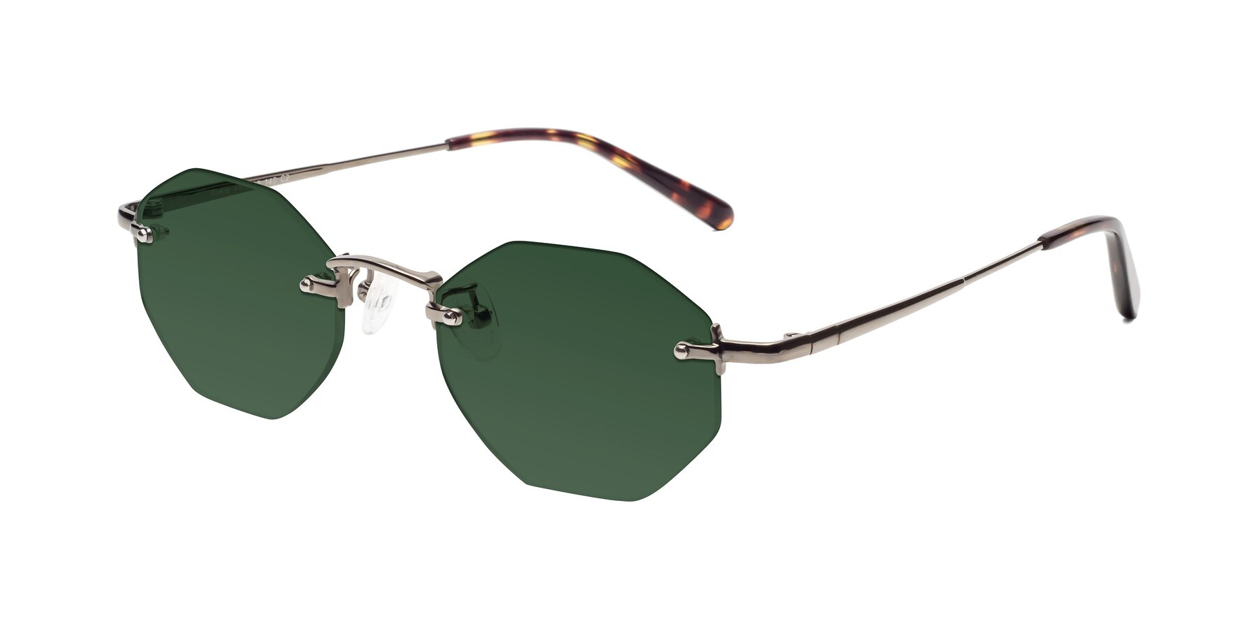 Angle of Ayele in Gunmetal with Green Tinted Lenses