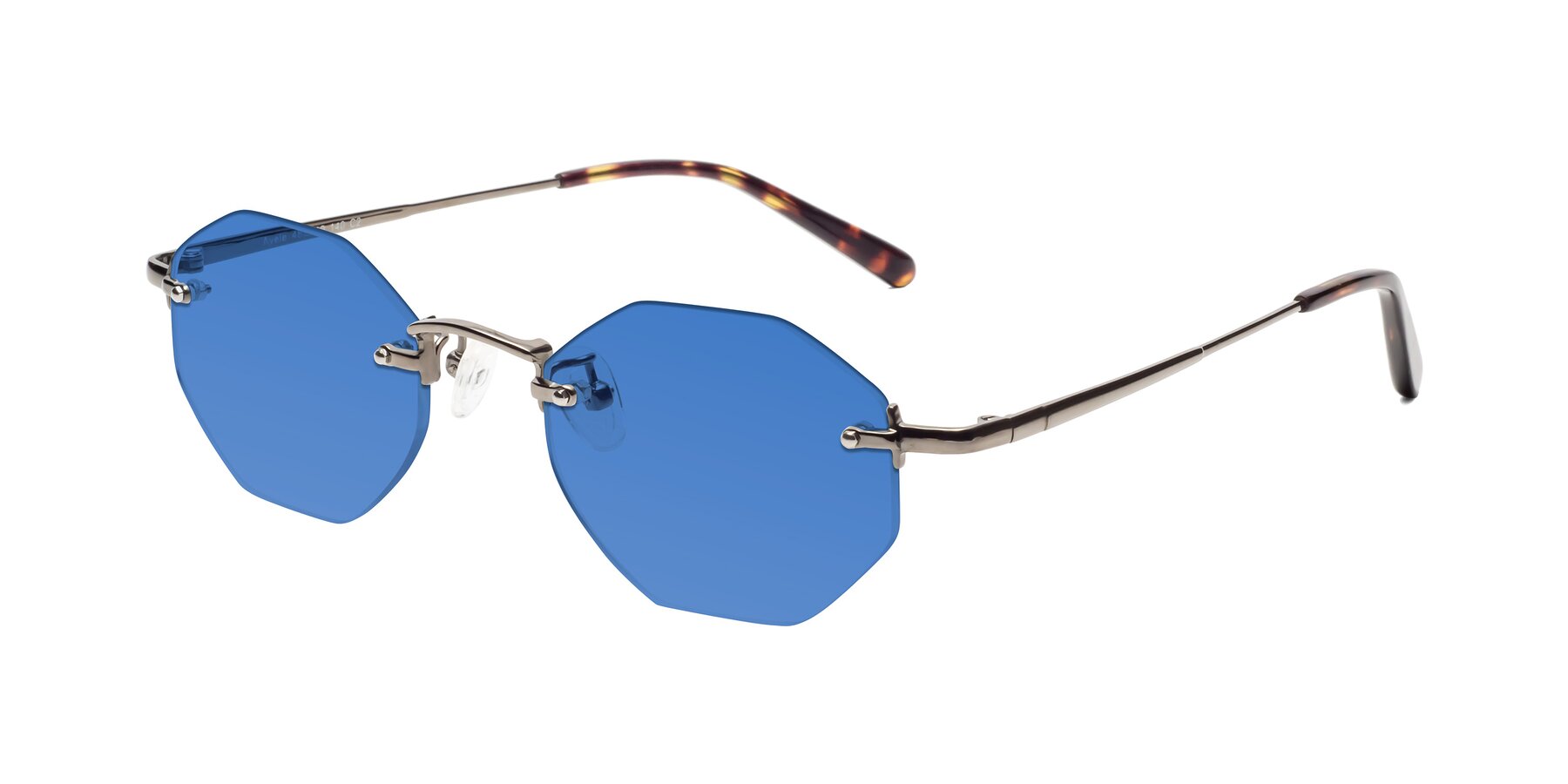 Angle of Ayele in Gunmetal with Blue Tinted Lenses