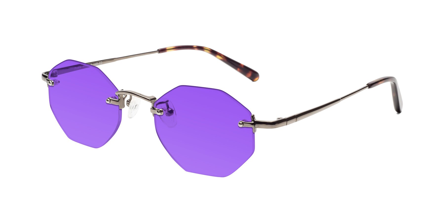 Angle of Ayele in Gunmetal with Purple Tinted Lenses